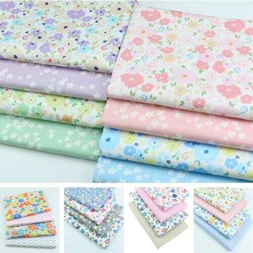 Floral Printed Twill Cotton Fabric Clothes For DIY Patchwork Baby Dress Sewing Quilting Fat Quarters Cushion Tilda Tecido Tissus
