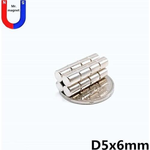 1000pcs 5mm x 6mm Strong Cylinder Rare Earth Magnet 5X6 Neodymium magnet Bulk Sheet N35 N42 Mini Small Round Magnets Disc 5*6mm