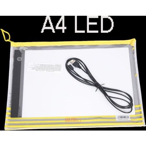 With Plastic Bag A4 LED Light Pad Three Level Dimmable Tablet Eye Protection Diamond Painting Embroidery Tools Accessories