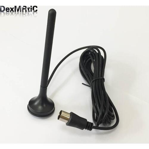 DVB-T TV antenna FM radio aerial 3dbi magnetic base with 3meters cable TV IEC connector
