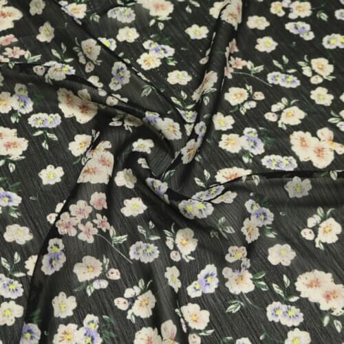 Woven Silver Silk Strip Printed Fabric Spring Autumn Womens Dress Shirt Clothing Material by Meter Cloth Alibaba Express