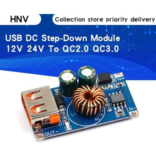 USB DC Step-Down Module 12V 24V To QC2.0 QC3.0 Fast Charge Mobile Phone Charging Board For Apple Huawei FCP Quick Charger