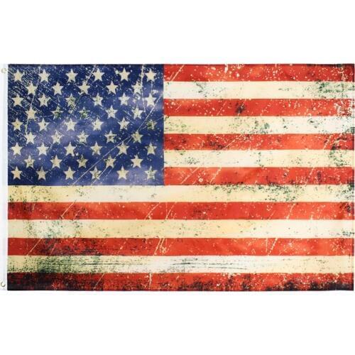 90x150cm Vintage shabby american flag