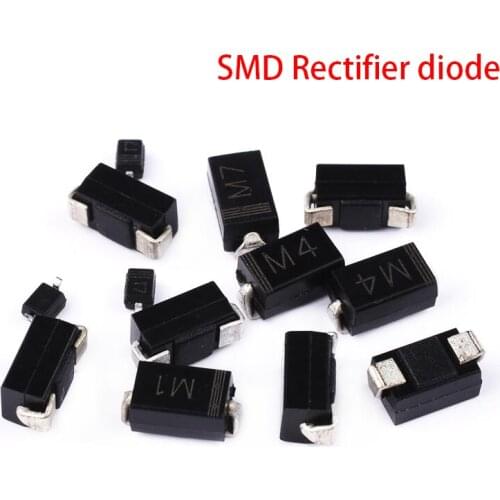 100PCS Rectifier diode M1 M4 M7 SS12 SS14 SS16 SS24 SS34 SS36 SS110 SS210 SS210 US1M RS2M ES1D DO-214AC Schottky diodes