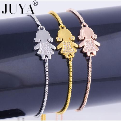 Kawaii jewelry Kids Bracelet Charms Handmade Women Kids Jewelry copper zircon boys girls mama bracelets gift
