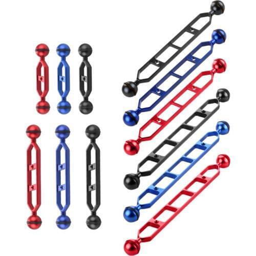 Aluminum Alloy Dual Ball Head Joint Arm Camera Clamp Mount for Underwater Diving Photography Equipment for Go Pro Action Camera