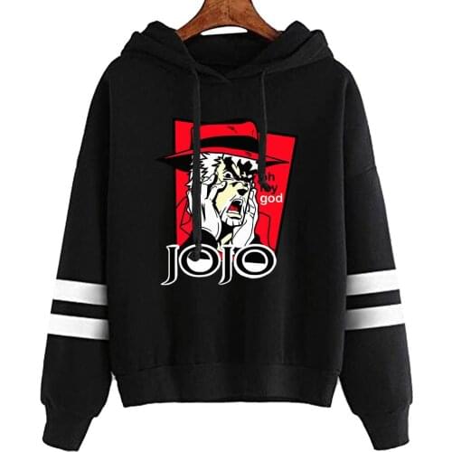 Jojo Bizarre Adventure Hip Hop Hoodie Gothic Pullover Streetwear Long Sleeve Clothes Women Hoodies Sweatshirt