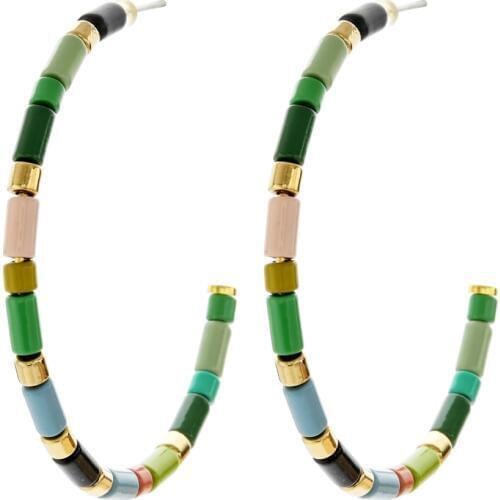 ZMZY Boho Fashion Accessories Statement Hook Stainless Steel Earrings For Women Jewelry Circle Korean Earrings Drop Dangle