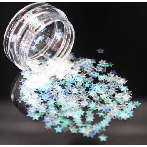 1 Pcs Nail Glitter Powder Rhinestones Crystal AB FlatBack Strass Sewing Fabric Garment Rhinestone Nail Art UV Silver Star