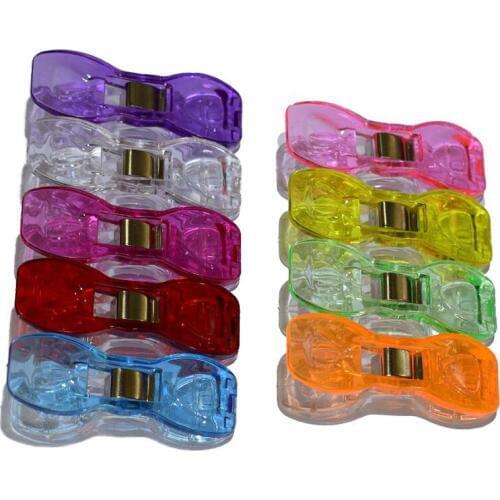 10 Pcs/Lots 4.9X5.1 Cm Colorful Plastic Axe Clip Side Sewing Retaining Clip For Shirt Pants Sewing Accessories