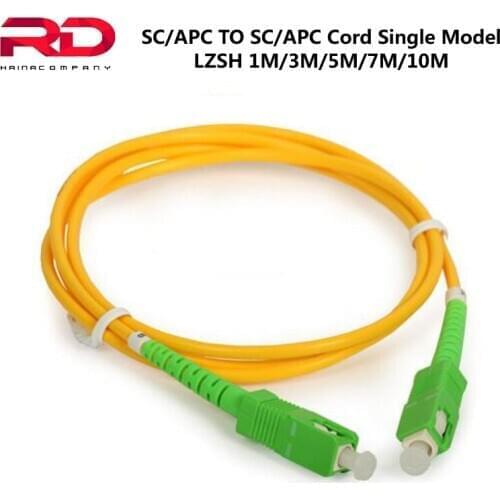 100PCS/LOT 1m/3M/5M/7M/10M SC/APC to SC/APC Patch Cord Single Mode LZSH 0.9mm 1 core Fiber Optic Patch Cable