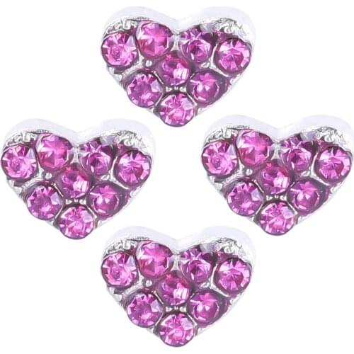 20Pcs/lot Crystal Heart Shaped Floating Charms Finding Glass Locket Pendant Living Locket Jewelry Wholesale