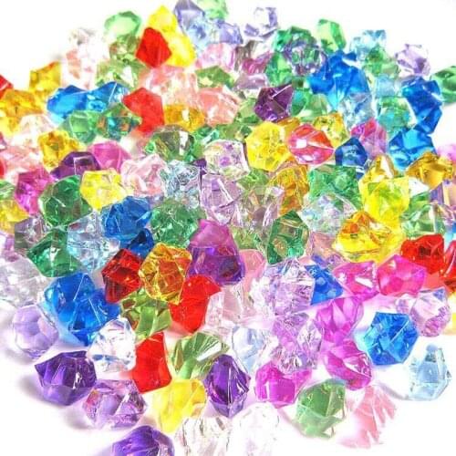 200pc Plastic Gems Ice Grains Colorful Small Stones Ice Rock Stones Vase Acrylic Gems Jewels For Wedding Party Decor Table Beads