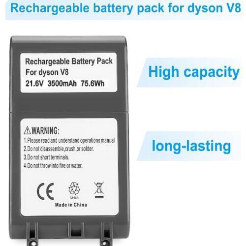 21.6V 3500mAh Li-ion Battery Replacement for your Dyson V8 Absolute, V8 Animal Exclusive