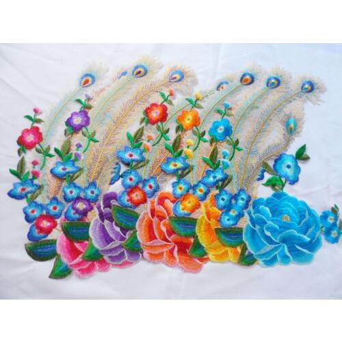 36*25 cm DIY clothing accessories dress decoration stage clothing embroidery Phoenix peony flower affixed cloth Patch stickers
