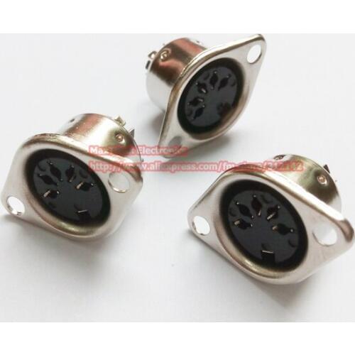 5-Pin DIN Female Jack Cable Connector Adapter, 5 Pin Plug Panel Mount , Solder Type,60pcs ,Free shipping