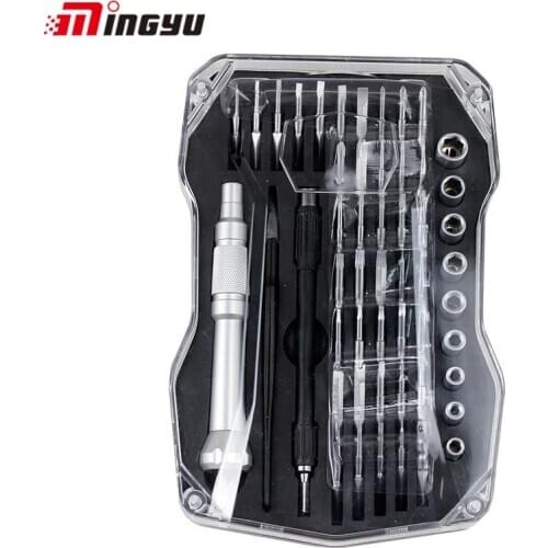 52Pcs Chrome Vanadium Steel Precision Instrument Repair Tool Set Anti-slip Aluminum Handle Multi-purpose Set Watch Repair Tool