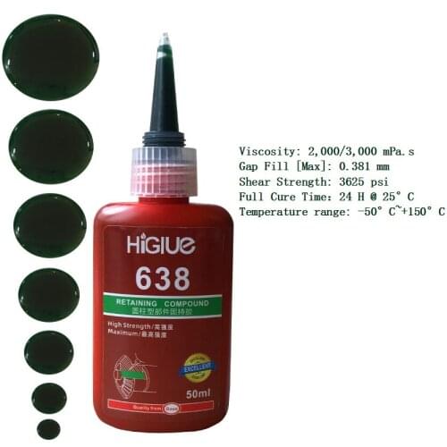 HiGlue 638 Equivalent High Strength Bearing Mount For Relaxed Fits 50ml*1pcs