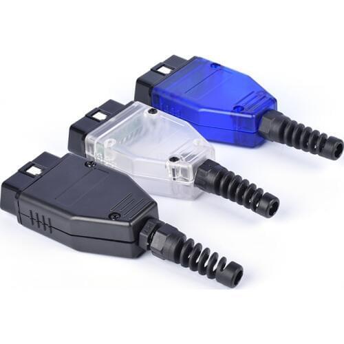 OBD2 16 Pin Male Connector Adapter OBD OBDII EOBD Wiring Adapter Shell Car Auto Diagnostic Scanner Tool Plug with Screws