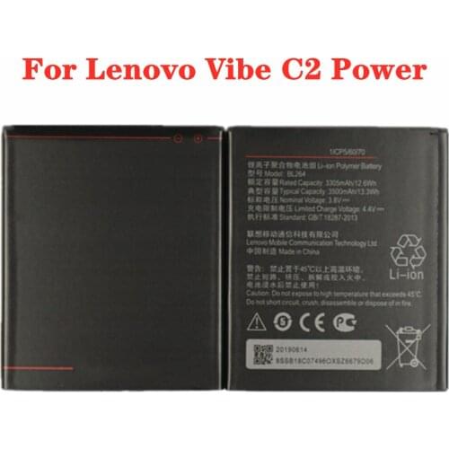 For Lenovo Vibe C2 Power k10a40 3500mAh BL264 Battery High Quality Phone Replacement Batteries