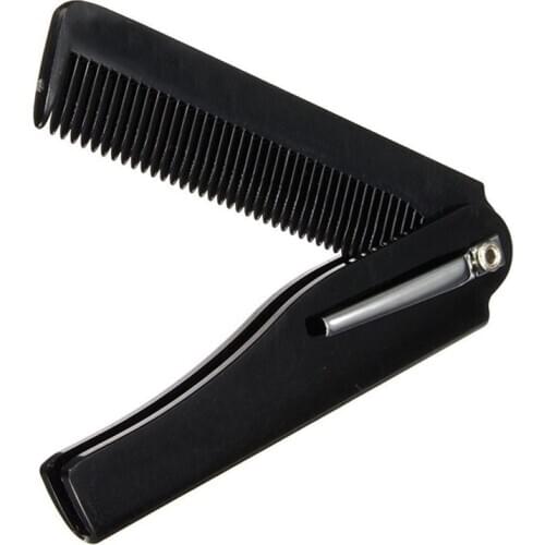 Anti-static Plastic Folding Pocket Comb Handmade Hair Styling Brush Mustache Beard Hairdressing Comb Travel Massage Tools