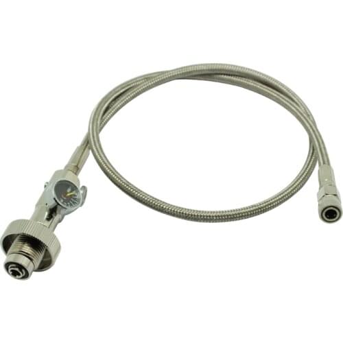 GREAT Paintball Tank HPA High Pressure Air Scuba DIN Fill Station Adapter with 36" Stainless Whip