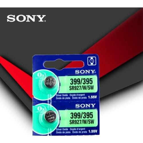 2pc Sony 100% Original 395 SR927SW 399 SR927W LR927 AG7 1.55V Watch Battery SR927SW 395 Button Coin Cell MADE IN JAPAN