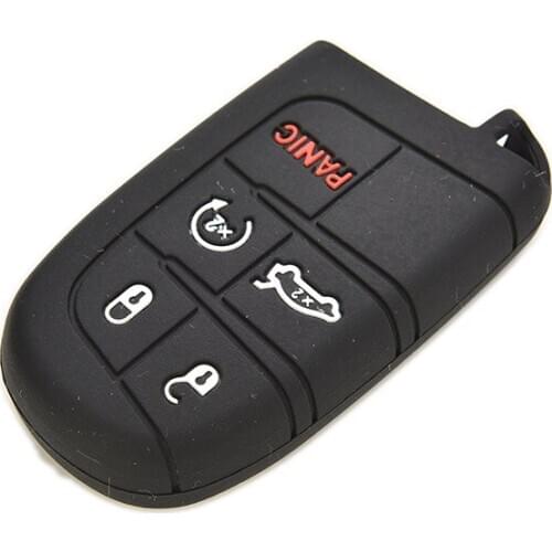 5 Button Black Silicone Case Cover For Jeep Chrysler Dodge Fiat Remote Smart Key New