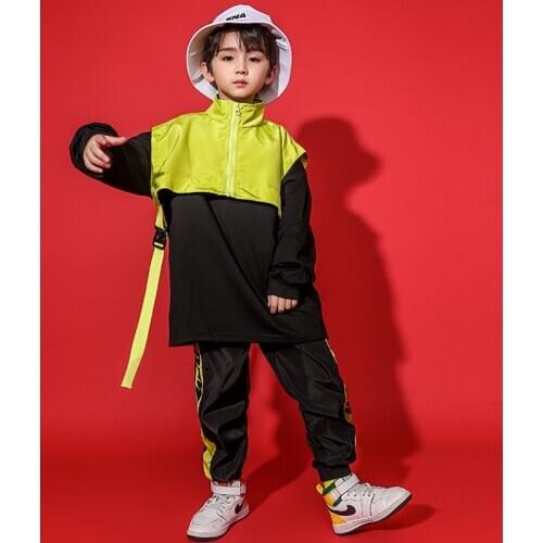 Children Competitions Hip Hop Clothing Sweatshirt Top Jacket Vest costumes wear Pants for Boys Girls Jazz Dance outfits Clothes