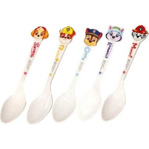 Paw Patrol Anime Figure Pattern Toy Baby Cartoon Spoon Bowl Tableware Kids Spoon Pat Patrouille Birthday Rescue Gift Toys