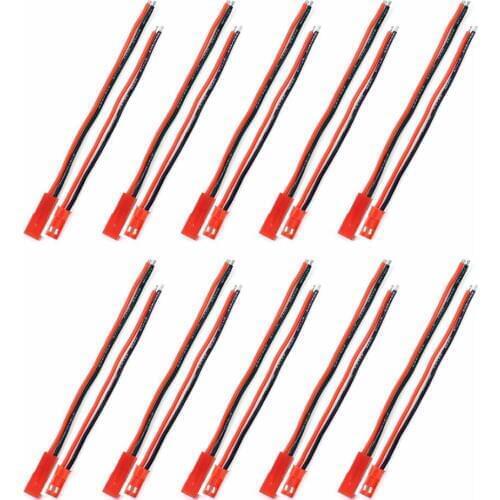 1pack of 10pcs 20AWG Soft Silicone Wire Battery Connect Cable for DIY Aircraft Mini FPV Drone RC Quadcopter ESC Motor LED Light