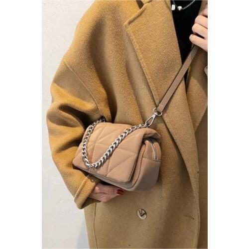 Mink 2-Compartment Shoulder And Hand Strap Womens Shoulder Bag