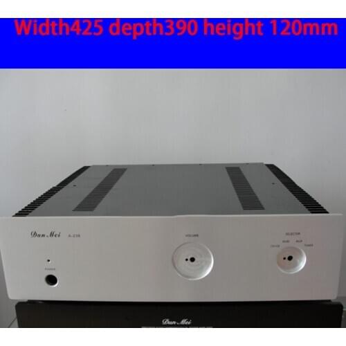 KYYSLB 435*380*120mm transistor merged preamp amplifier chassis Box house DIY Enclosure With cooling holes Amplifier case shell