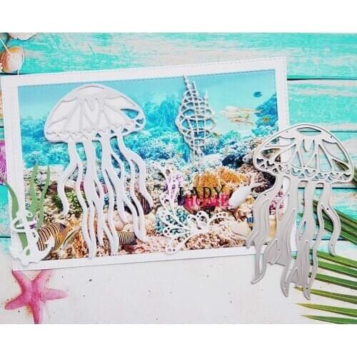 Sea Jellyfish Craft Metal Cutting Dies Stencil Scrapbooking Template Photo Album Cards Paper Embossing DIY Dies Cut Die 2020