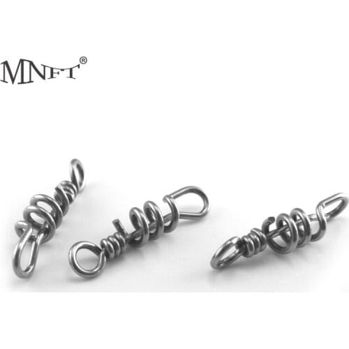 MNFT New 30Pcs Fishing Heavy Duty Stainless Steel Lure Quick Convenient Connector Corkscrew Swirl Fishing Swivels 4.7cm