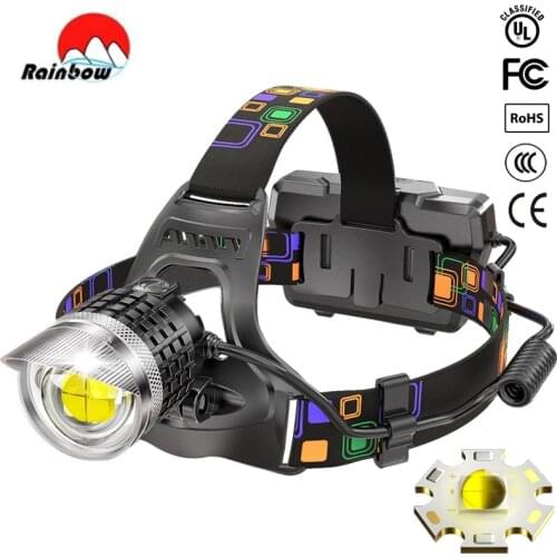 600000LM XHP160 1500M Long Range Most Powerful Led Headlamp XHP90.2 High Power Headlight Rechargeable Head Flashlight Zoom Torch