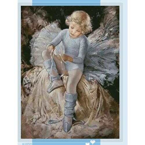 Ballet Little Actor Child Cross Stitch Kits Top Quality Embroidery Needlework Sewing kit 14CT Unprinted DIY Handmade Art Decor