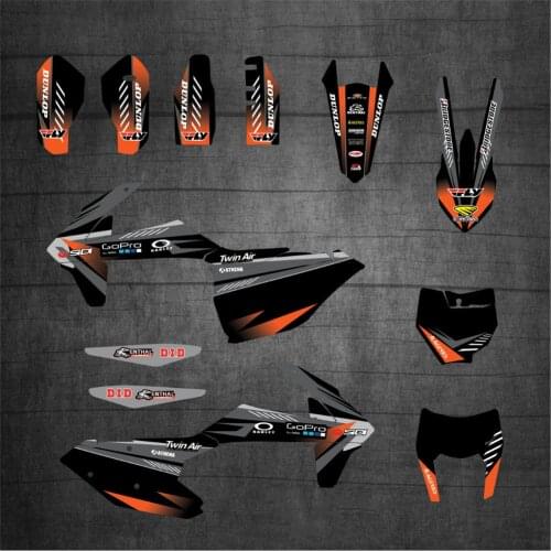 NEW STYLES Motocross TEAM GRAPHICS BACKGROUNDS DECALS STICKERS FOR KTM EXC EXCF XCW 2017 2018 2019 SX SXF XC XCF 2016 2017 2018