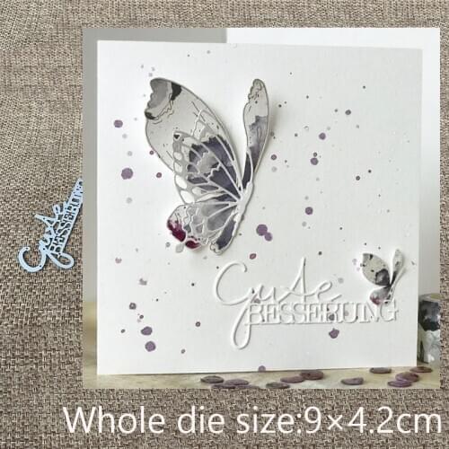 New Design Craft Metal Cutting Die cut dies German get well letters scrapbook Album Paper Card Craft Embossing die cuts