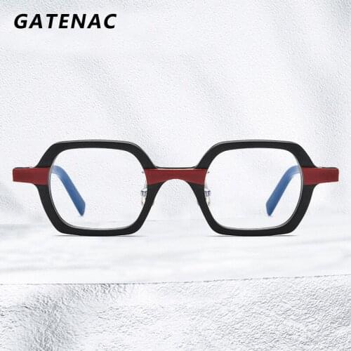 Retro Square Acetate Eyeglasses Frame Men Vintage Myopia Optical Prescription Glasses Frame Women 2021 New Brand Small Eyewear