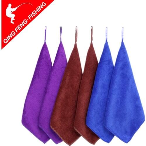 Fishing Towel Fishing Clothing Thickening Non-stick Absorbent Outdoors Sports Wipe Hands Towel Hiking Fishing Equipment
