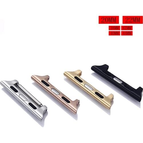 Watch connector for apple watch band 44mm 42mm 40mm 38mm stainless steel Adapter for iwatch strap 5/4/3/2/1 accessories