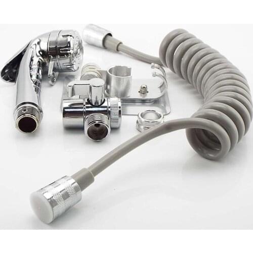 Toilet Hand Held Bidet Spray Shower Head Hose Connector Douche Kit ABS Valve Bathroom Bidet Sprayer Jet Tap Holder Hose