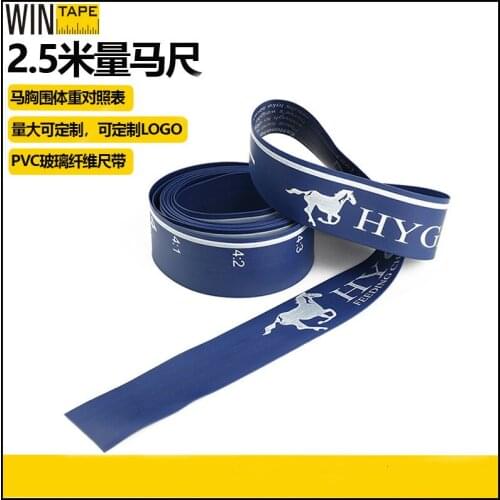 2.5m Special measuring tape for horse farm with white characters on blue background Horse measuring ruler