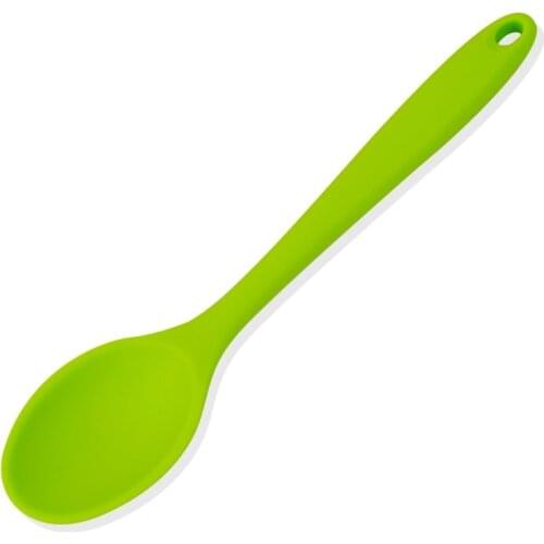 1pcs Green Color Heat Resistant Integrate Handle Silicone Spoon Scraper Spatula Ice Cream Cake for Shovel Kitchen Tool Utensil