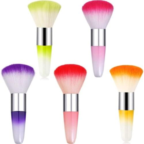 1Pc Nail Dust Brush Gel Polish Nail Art for Manicure Cleaning Dust Powder Soft Makeup Brush Nail Care Accessories Tool Q81B