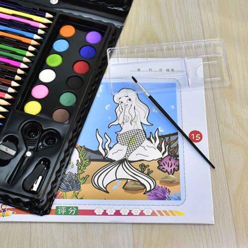 150 Pcs/Set Drawing Tool Kit with Box Painting Brush Art Marker Water Color Pen Crayon Kids Gift DU55