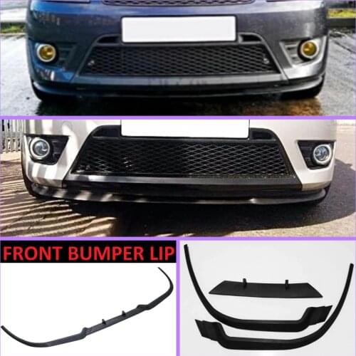 For Ford Fiesta MK6 CUPRA R Front Bumper Lip Universal 3pcs Diffuser Black Bumper Lip Spoiler Body Kit Tuning Protector Quality
