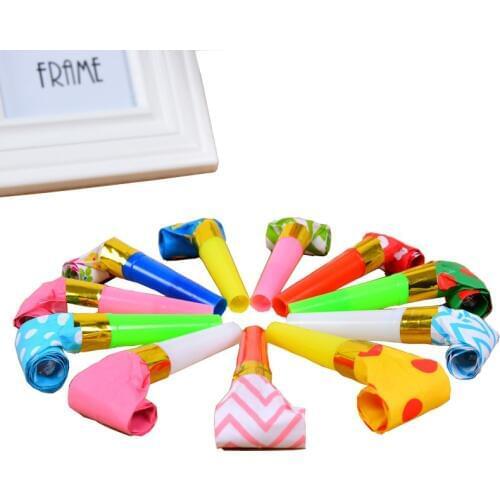 30PCS 6.5cm MultiColor Party Blowouts Whistles Kids Birthday Party Favors Decoration Supplies Noice maker Toys Goody Bags Pinata