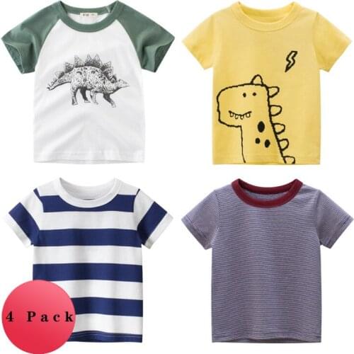 4pcs 2020 summer childrens clothing boys' short sleeve T-shirt childrens Sweatshirt childrens cotton clothes boys' T-shirt
